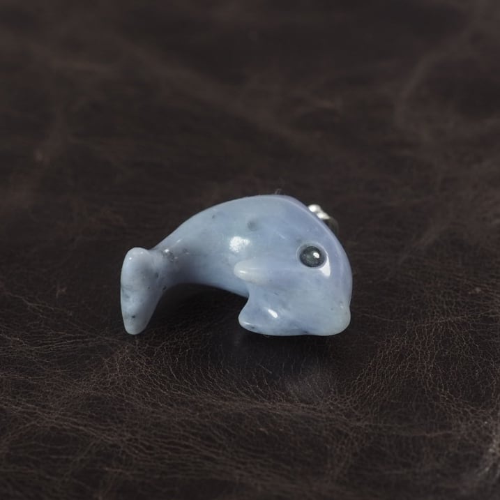 糸魚川翡翠 ラベンダー翡翠 いるかペンダントトップ 5.7g lavender