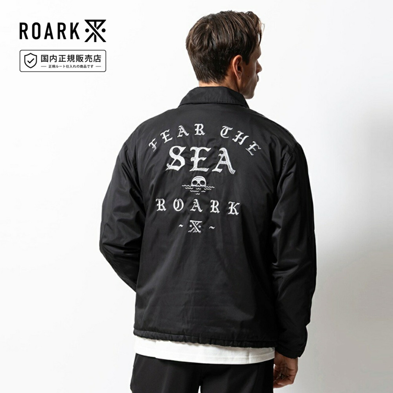 ロアークリバイバル ROARK REVIVAL コーチジャケット "Fear The Sea" Coaches Jacket RJJ1258-BLK