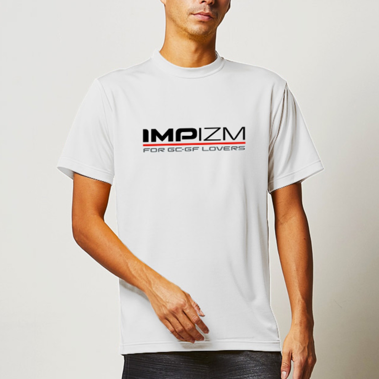 Tシャツ (ドライ)『IMPIZM』Red line／White