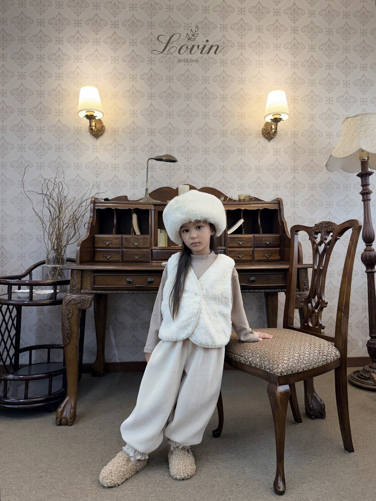 ラヴィン / Lovin / ブランスモックパンツ / 韓国子供服 / キッズ / 26winter〖取寄〗*XXS~XL*