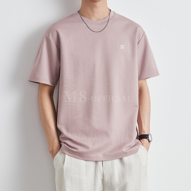 【2SET】minimal logo relaxed short sleeve t-shirt 4color M0843
