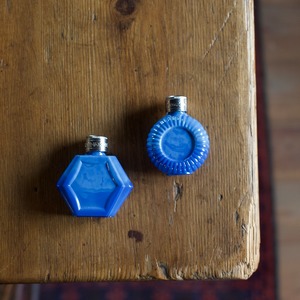 Malachite Perfume Bottle/ マラカイト 香水瓶〈 チェコガラス・オブジェ・ディスプレイ・アンティーク・ヴィンテージ 〉