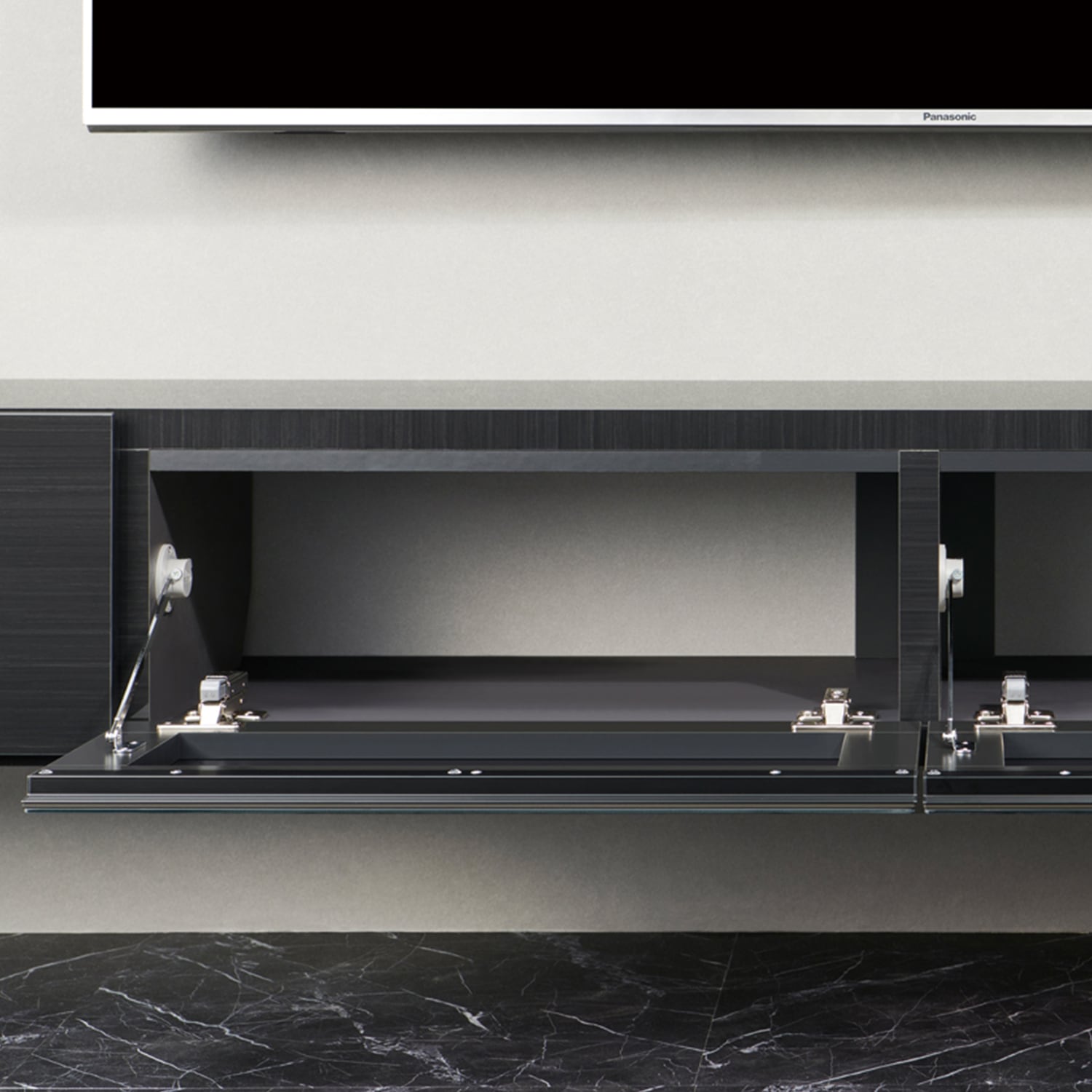 液晶プラズマ用ガラス扉付きTVボード100DGR/WAL