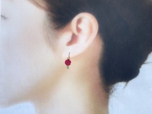 カラーシフトサファイア crochet  earrings