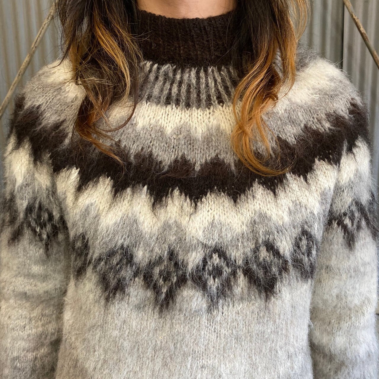 Inter-American Trading ノルディック柄 アルパカニットセーター