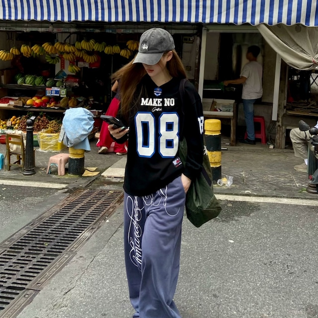 ナンバリングロゴロングスリーブTシャツ 3col R02551
