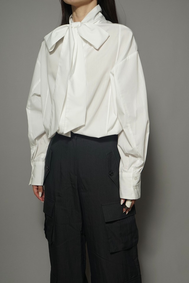 2WAY RIBBON SHIRT  (WHITE) 2403-43-T2232