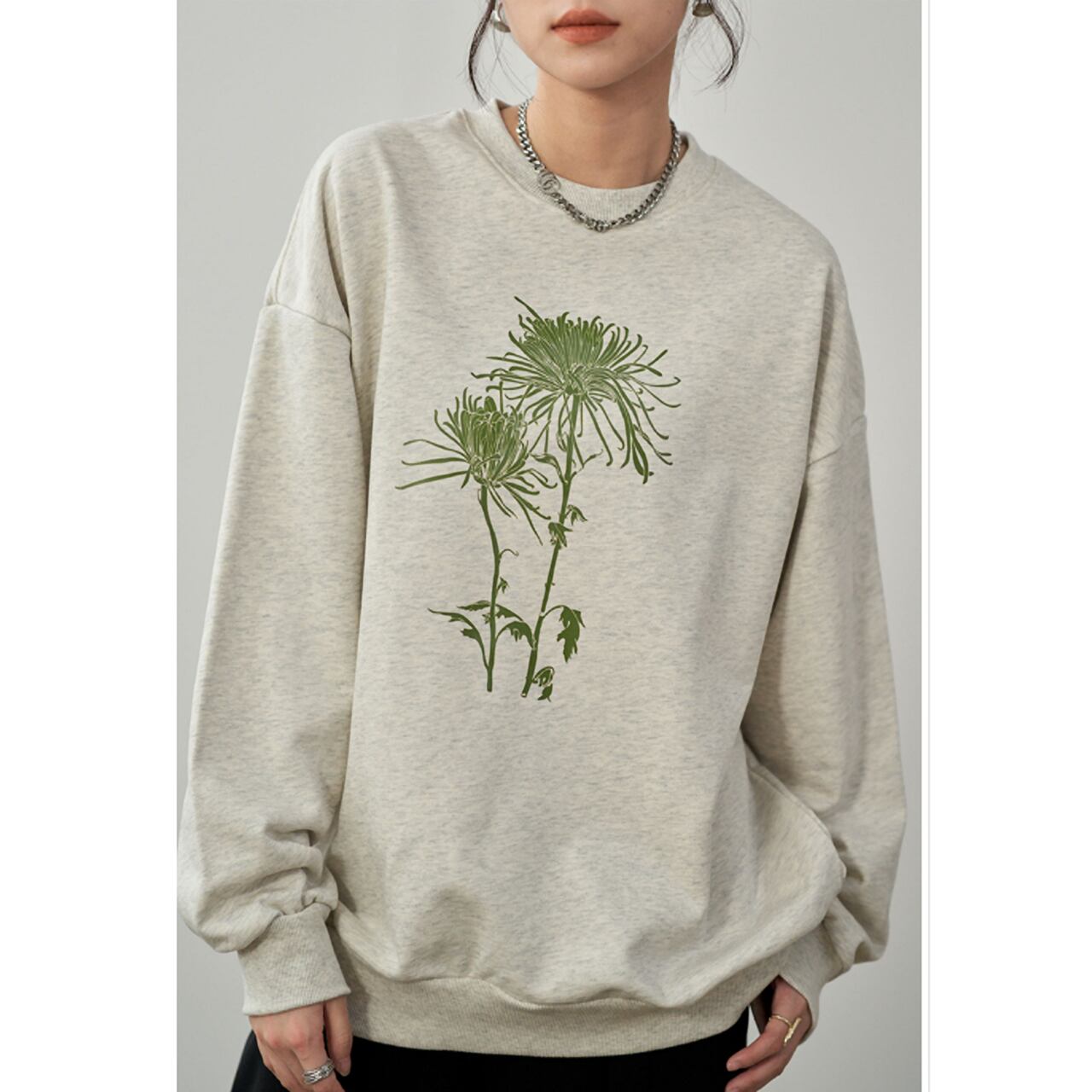 Flower Print Sweatshirt KRE1723