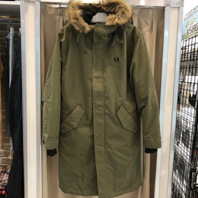 FRED PERRY / J9533 ZIP IN LINER PARKA フィッシュテイルパーカー B61 BRITISH OLIVE FP421  | DRYGOODS COMFORT