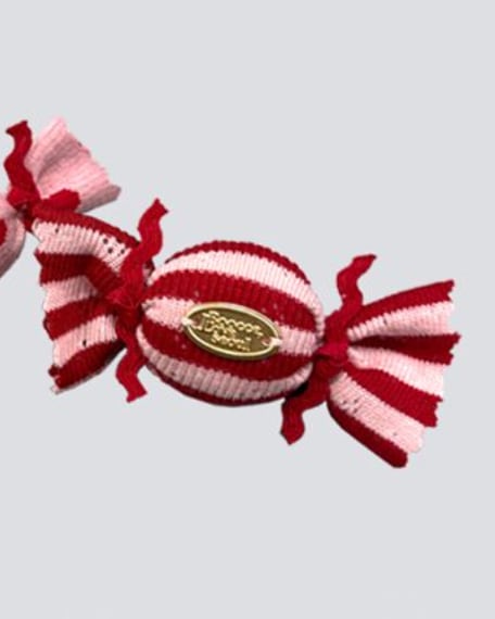 予約【BOOCCE】LOVE CANDY BROOCH (Red stripe)
