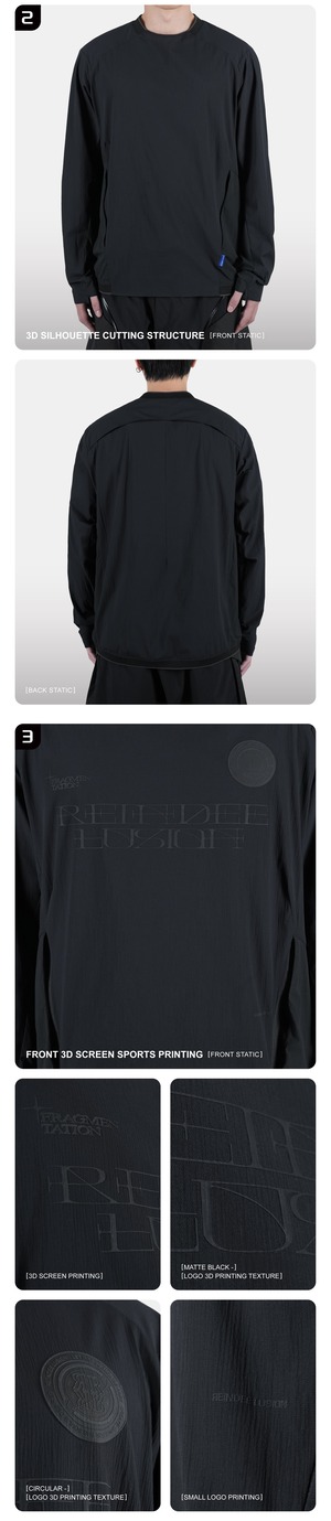 REINDEE LUSION 26AW QUICK-DRY ZIPPER POCKET LONG SLEEVES T-SHIRT