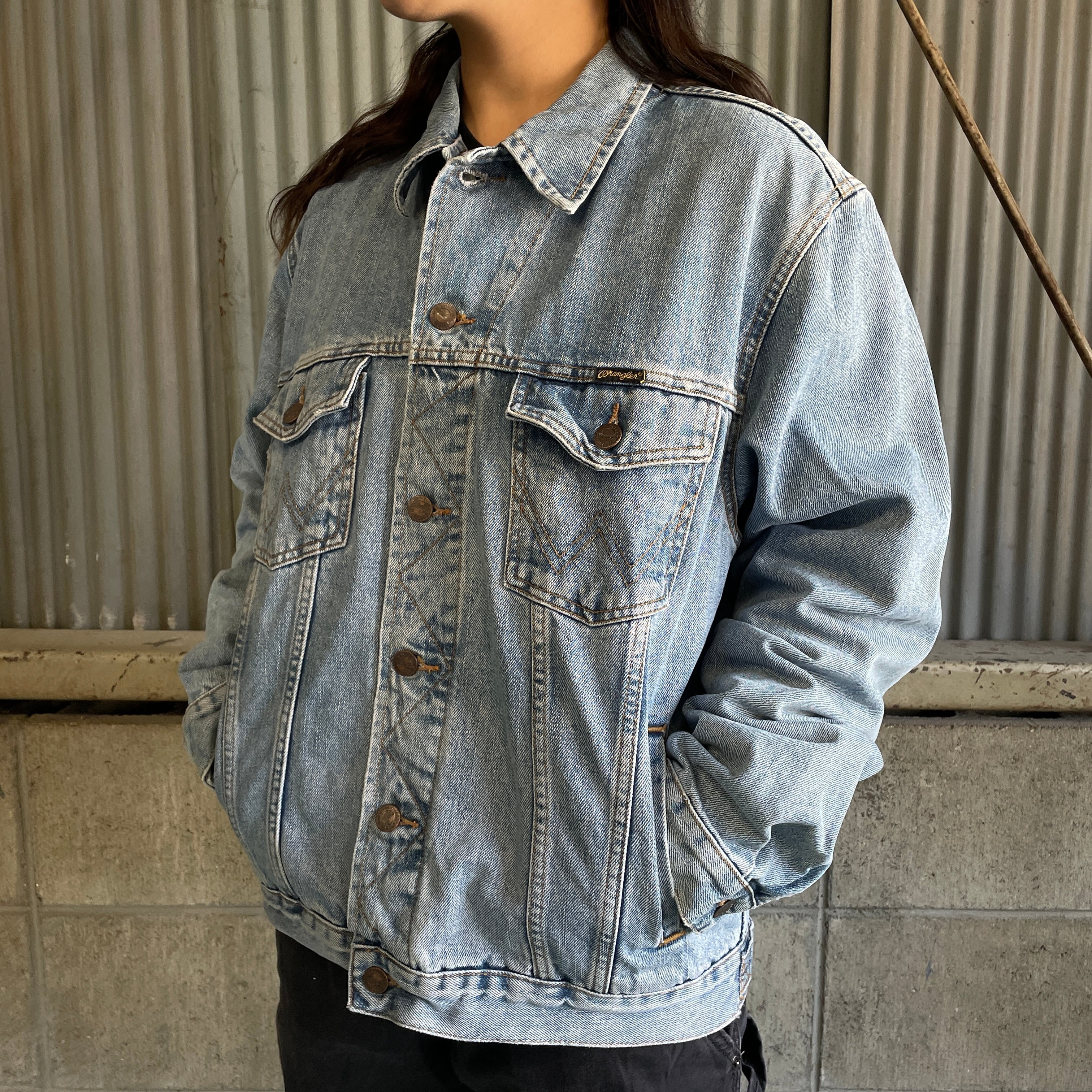 80年代〜90年代 Wrangler ラングラー デニムジャケット メンズM 古着 G 