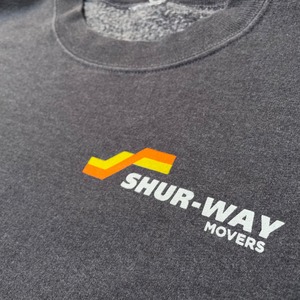 【USA古着】企業系 SHUR-WAY MOVERS バックプリント ワンポイント 袖プリント 企業ロゴ 引越し業者 プリント スウェット トレーナー M相当 US古着