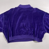 90s フランス製 SONIA RYKIEL ソニアリキエル ベロア ベルベット ショート丈 プルオーバー M /パープル系 レディース ビンテージ