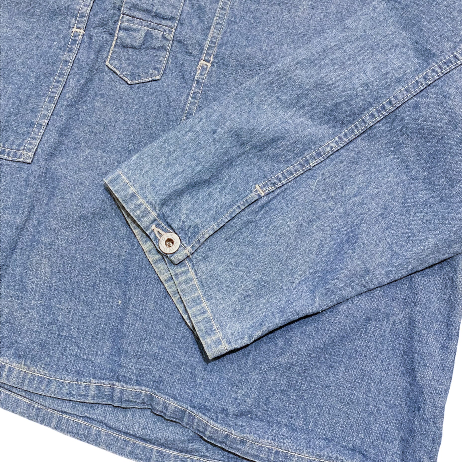 90's USA製 POST OVERALLS Chambray Pullover Jacket / ポスト ...