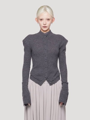 【26AW | WOMEN】MUKCYEN ムッシャン /  カーディガン / yak arc cardigan M269CD02