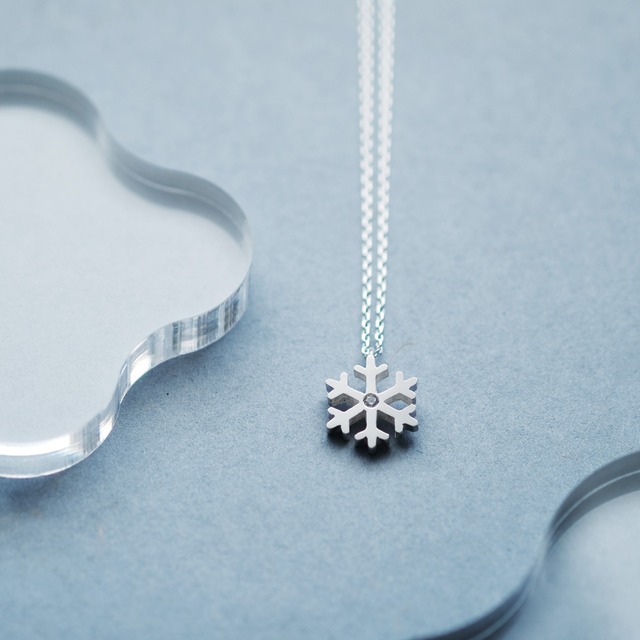 ミニマル 雪の結晶 ネックレス シルバー925 | クラウドジュエリー 