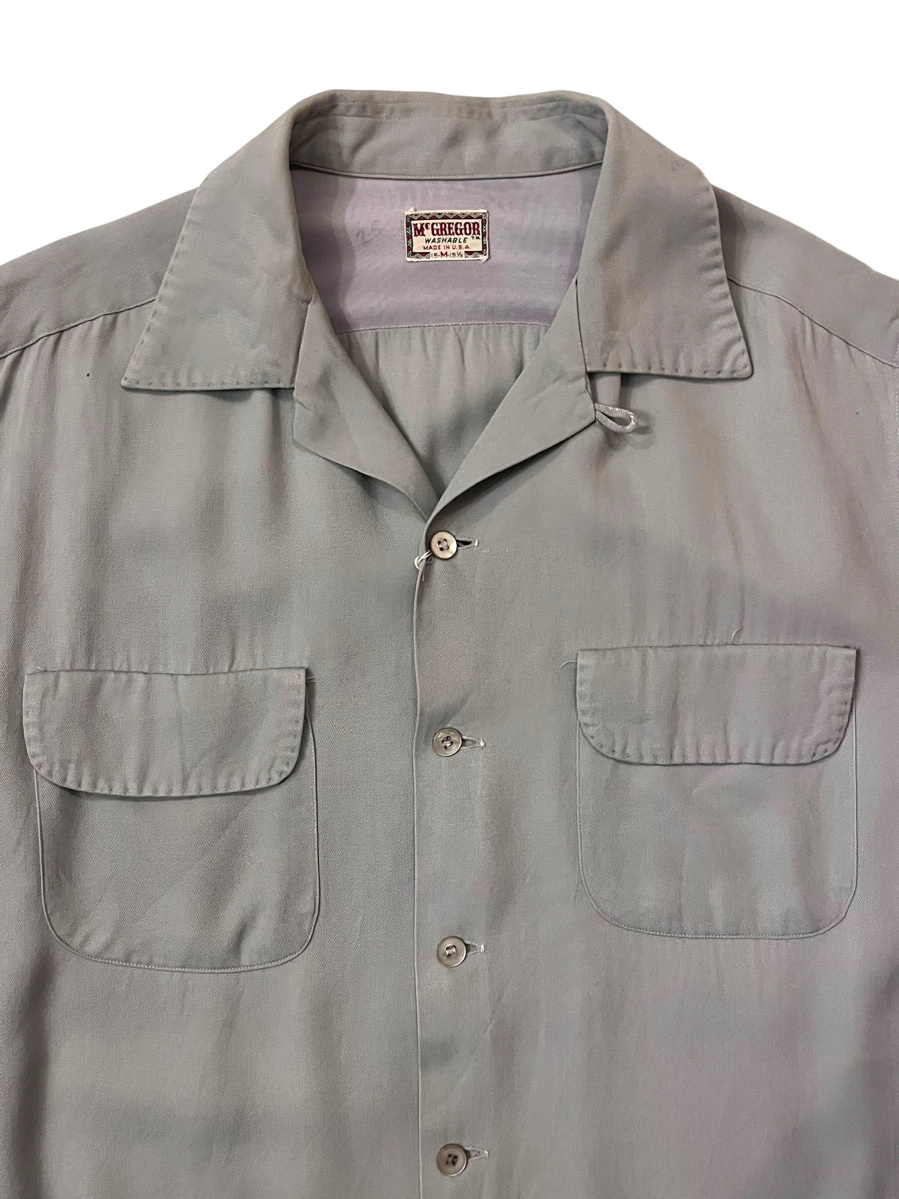 50s McGREGOR Rayon Gabardine Shirt 50年代 マクレガー レーヨン