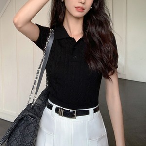 ポロネック レトロツイスト ケーブルニット A4137