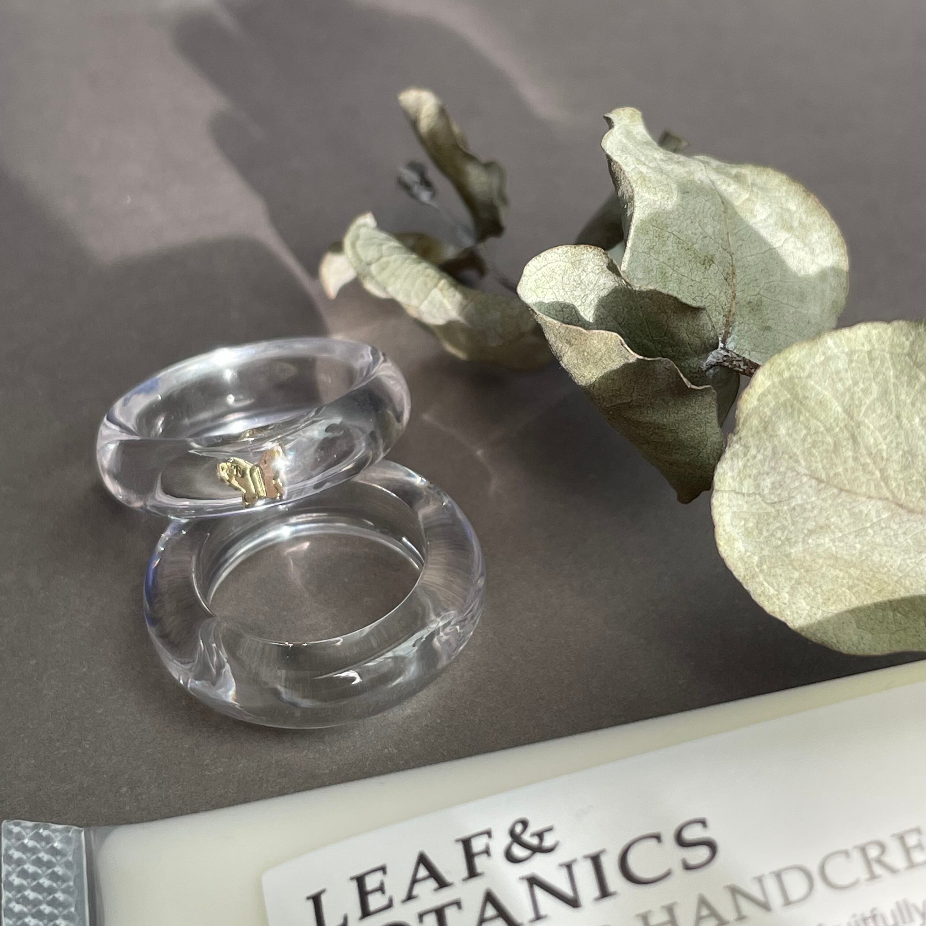 1-20号 いちばんシンプルなクリアリング レジン指輪 クリア