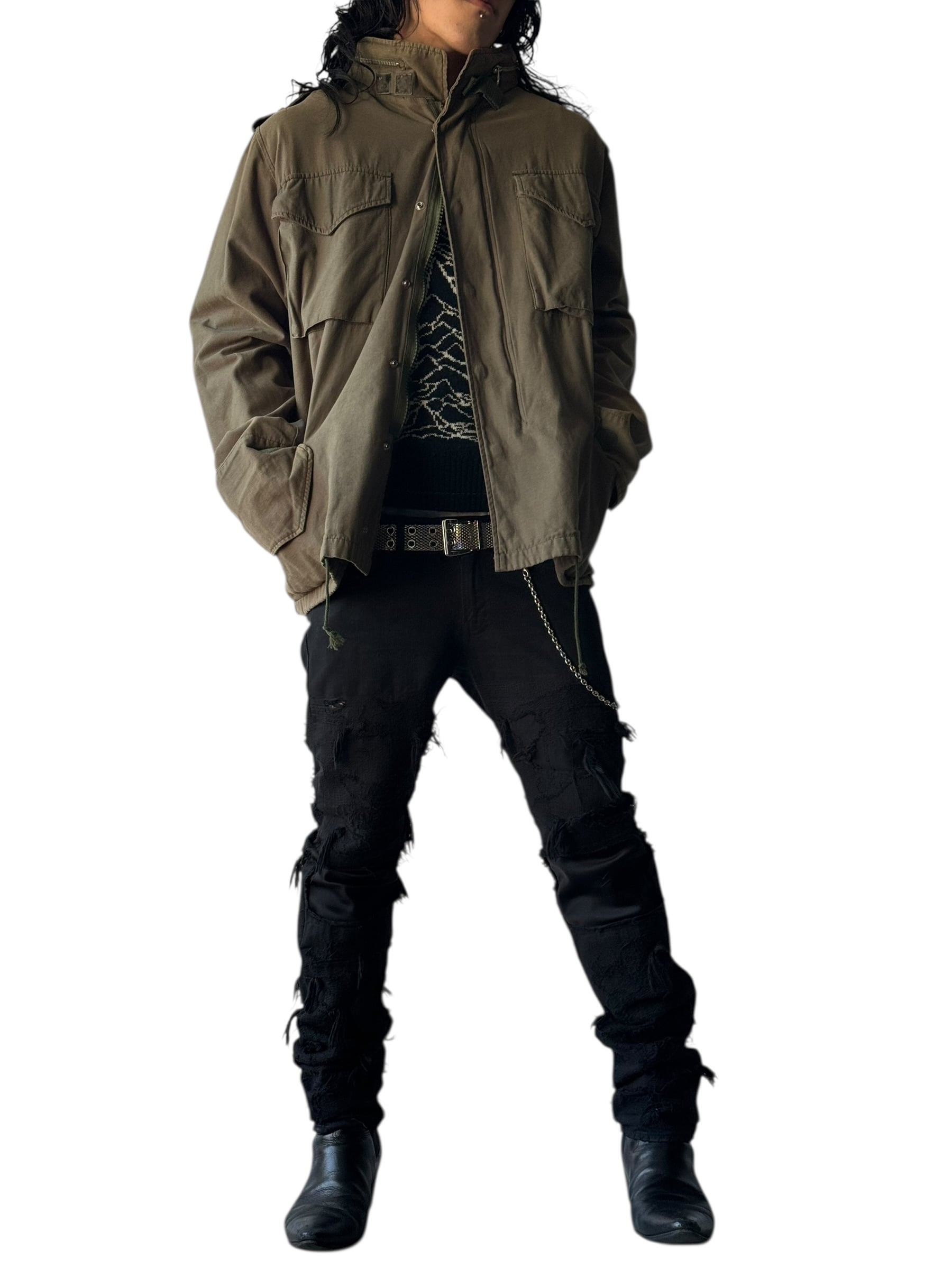 ♾00's PHENOMENON archive♾ LOOP M-65 Multiple Zip Military jacket