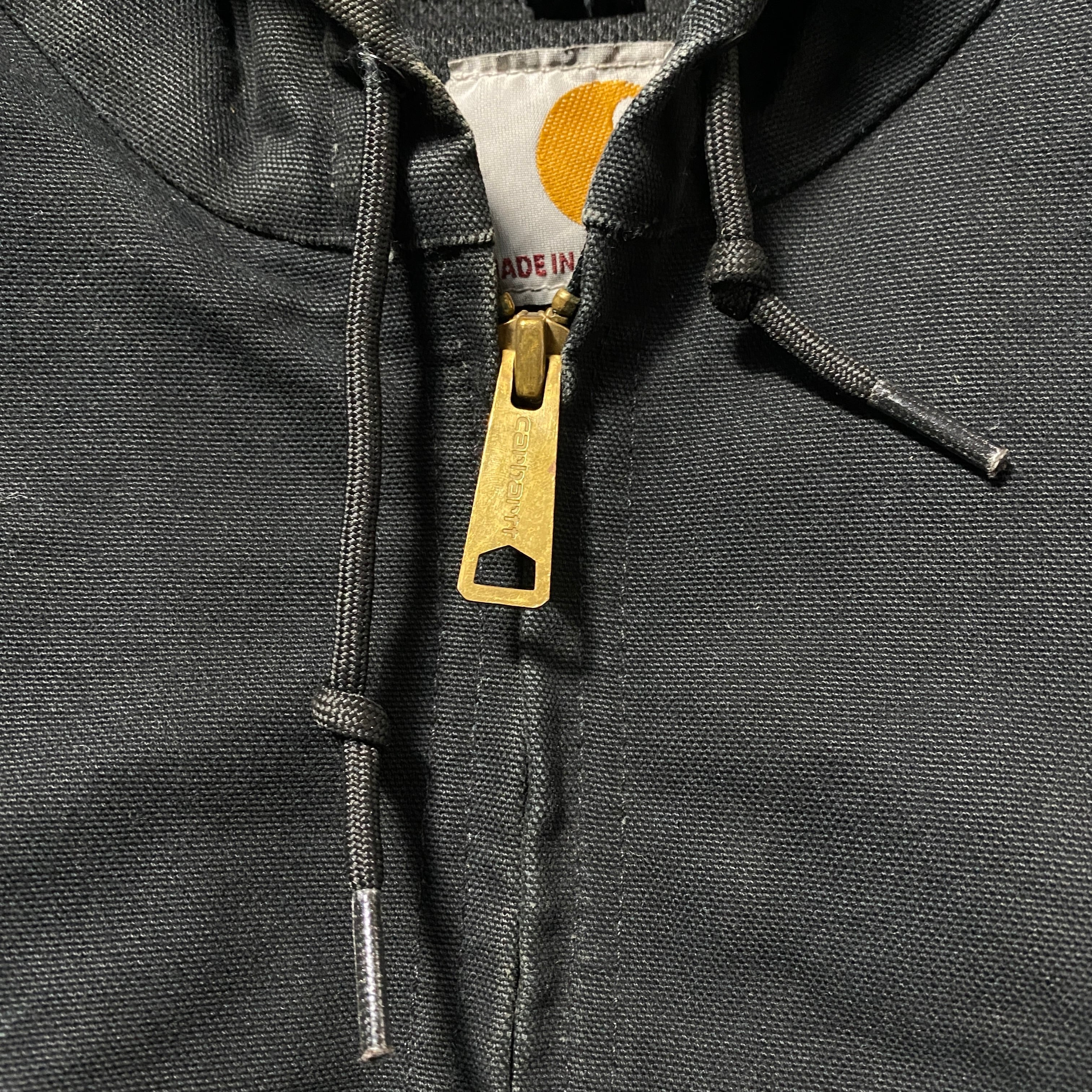 USA製】carhartt カーハート ダック生地 ブラック ダメージ 2XLサイズ