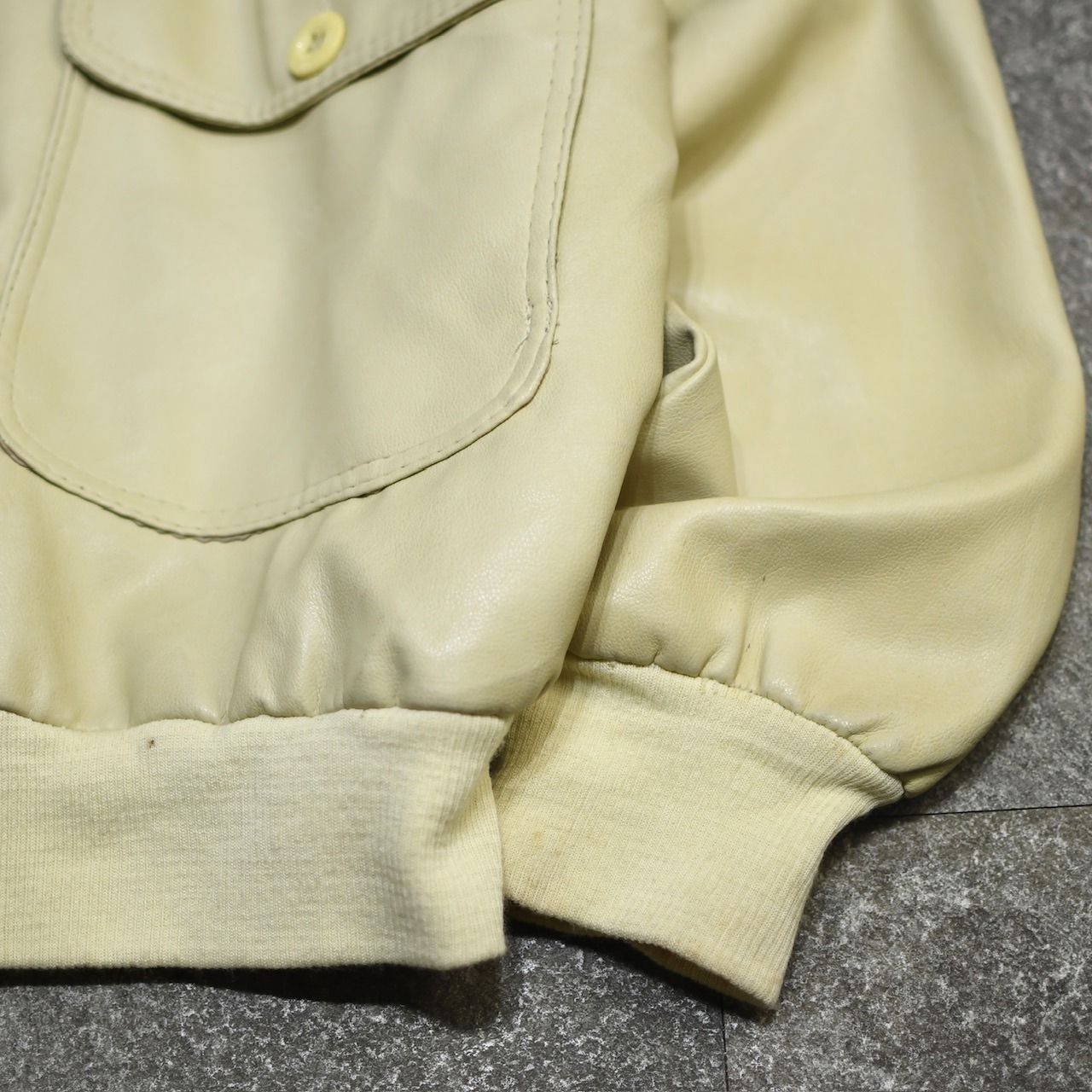faux leather jacket ivory