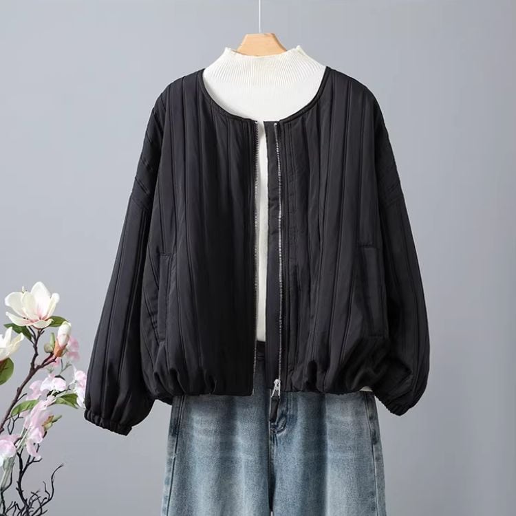 キルティングクルーネックライトジャケット(2色)11120