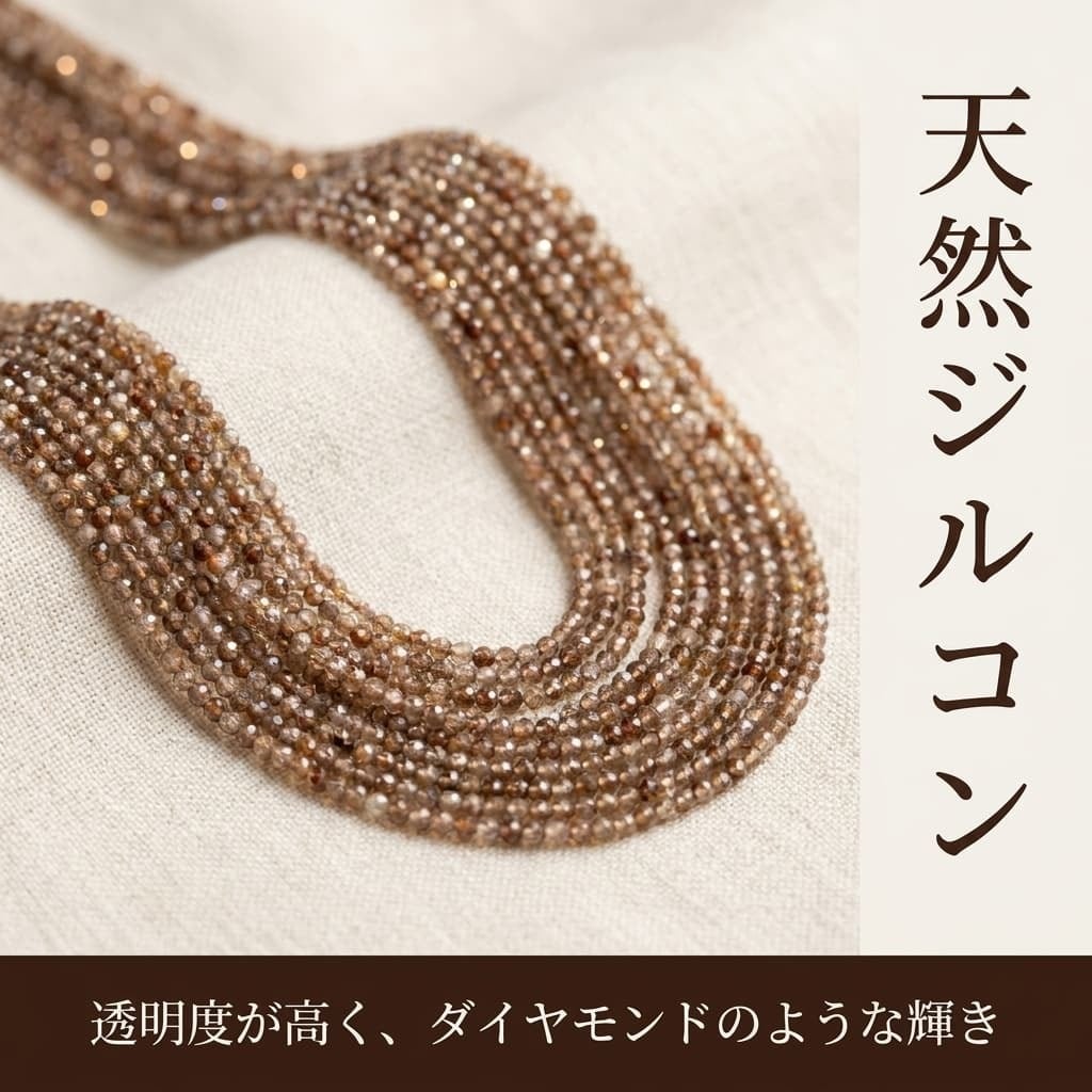 ジルコン ラウンド 茶 2.4㎜ | K0035