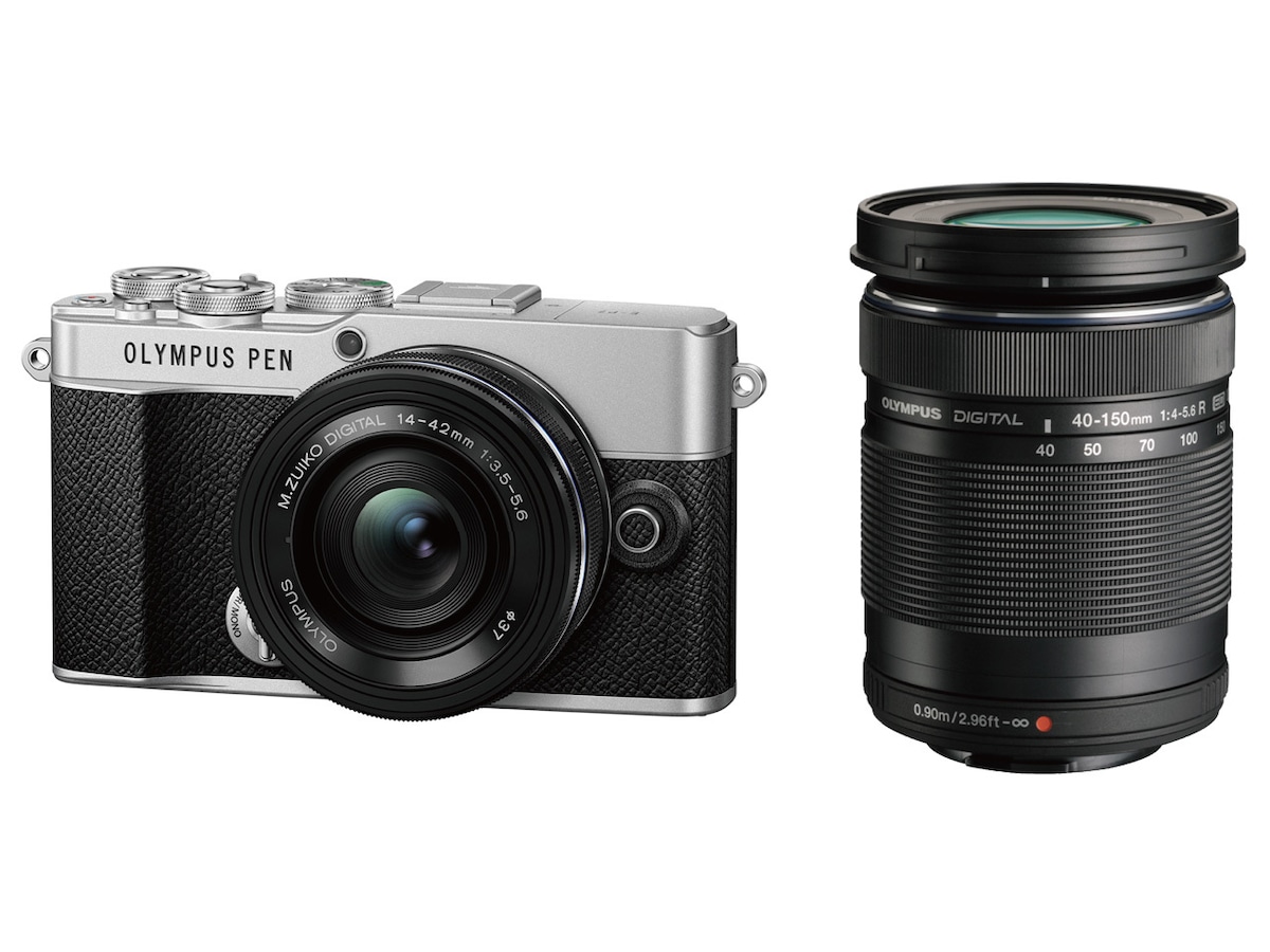 S055844】新品 OLYMPUS PEN E-P7 EZダブルズームキット [シルバー 
