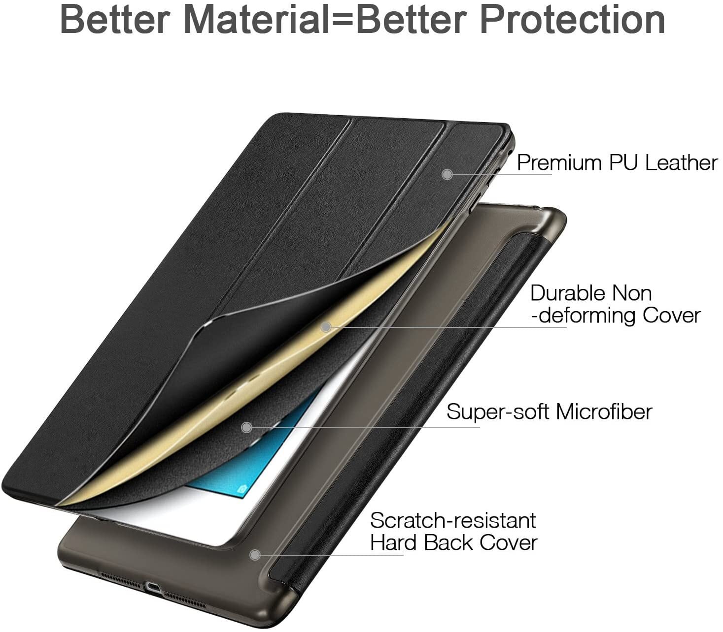 iPad Air2 ケース 軽量 薄型 オートスリープ スタンド機能 半透明