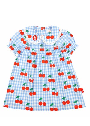 [BEBE DE PINO] All over cherry check smocking dress 正規品 韓国ブランド 韓国ファッション 韓国代行 韓国通販 ベベドピノ bebedepino 日本 店舗 韓国 子供服