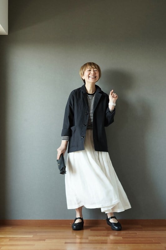 糸と色 よこしま羊毛Tシャツ ロング | 大人になったら、着たい服