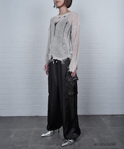 【直営限定ITEM】ローゲージダメージニット (KHAKI) CQ-49013H
