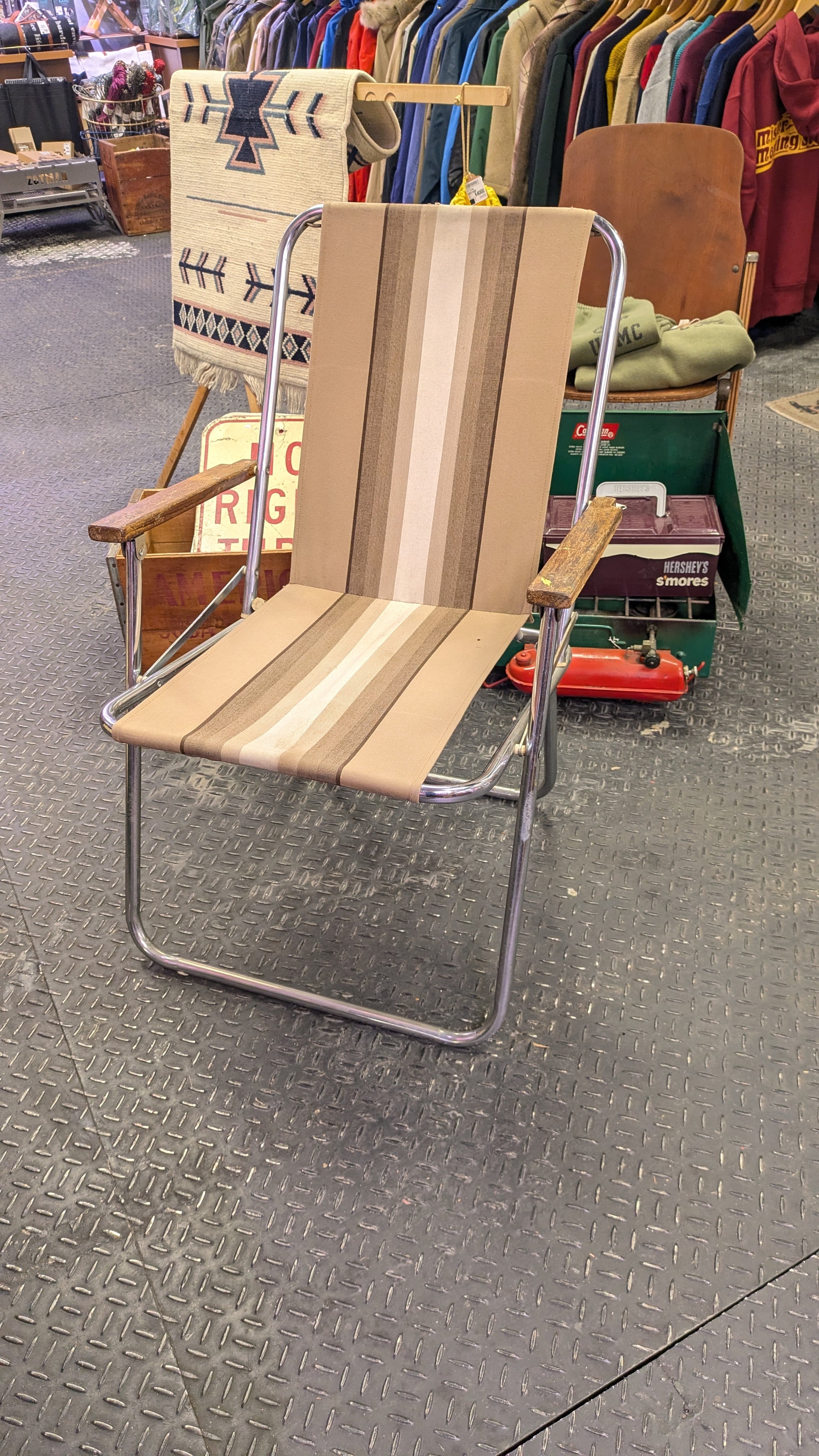 Vintage FoldingChair AirstreamChair USA Antique Camping ビンテージ