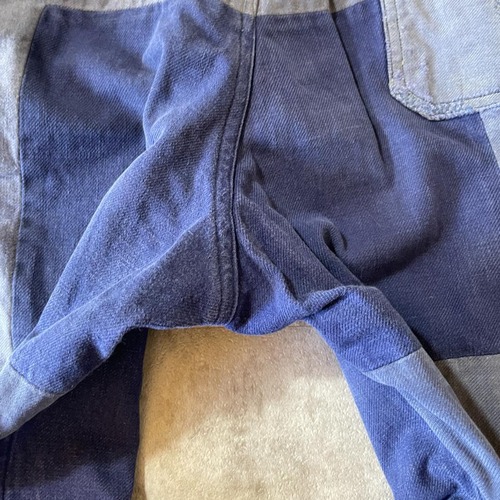 50-60s Savo フレンチワーク パッチワーク ダブルニー パンツ W29 詳細写真14
