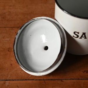 Enamel Canister / エナメルキャニスター【B】〈 琺瑯・ホーロー・キッチン収納・アンティーク ・ ヴィンテージ 〉113828