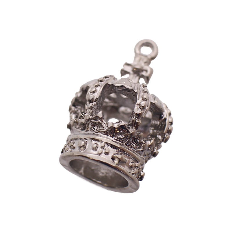 アクセサリー パーツ チャーム 王冠 立体 クラウン 10個 ハンドメイド