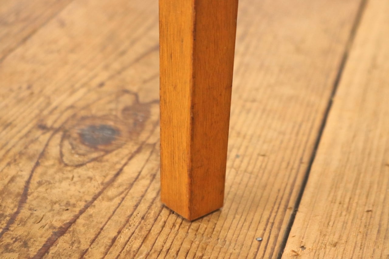 レトロ 花台 飾り台 展示台 テーブル 机 ラワン材 メラミン天板