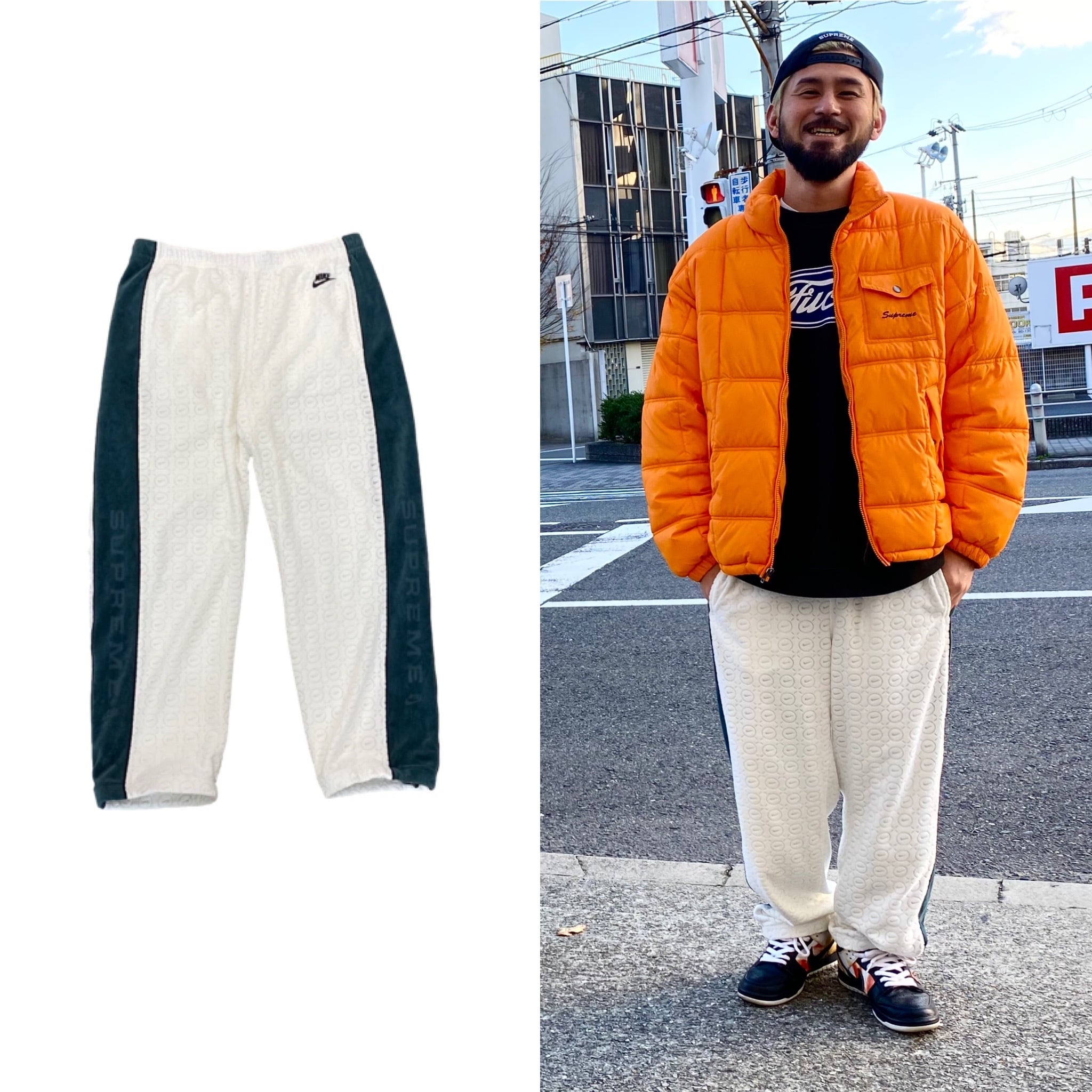 Supreme × NIKE 21SS VELOUR TRACK PANT WHITE MEDIUM KE5525 | BRAND 