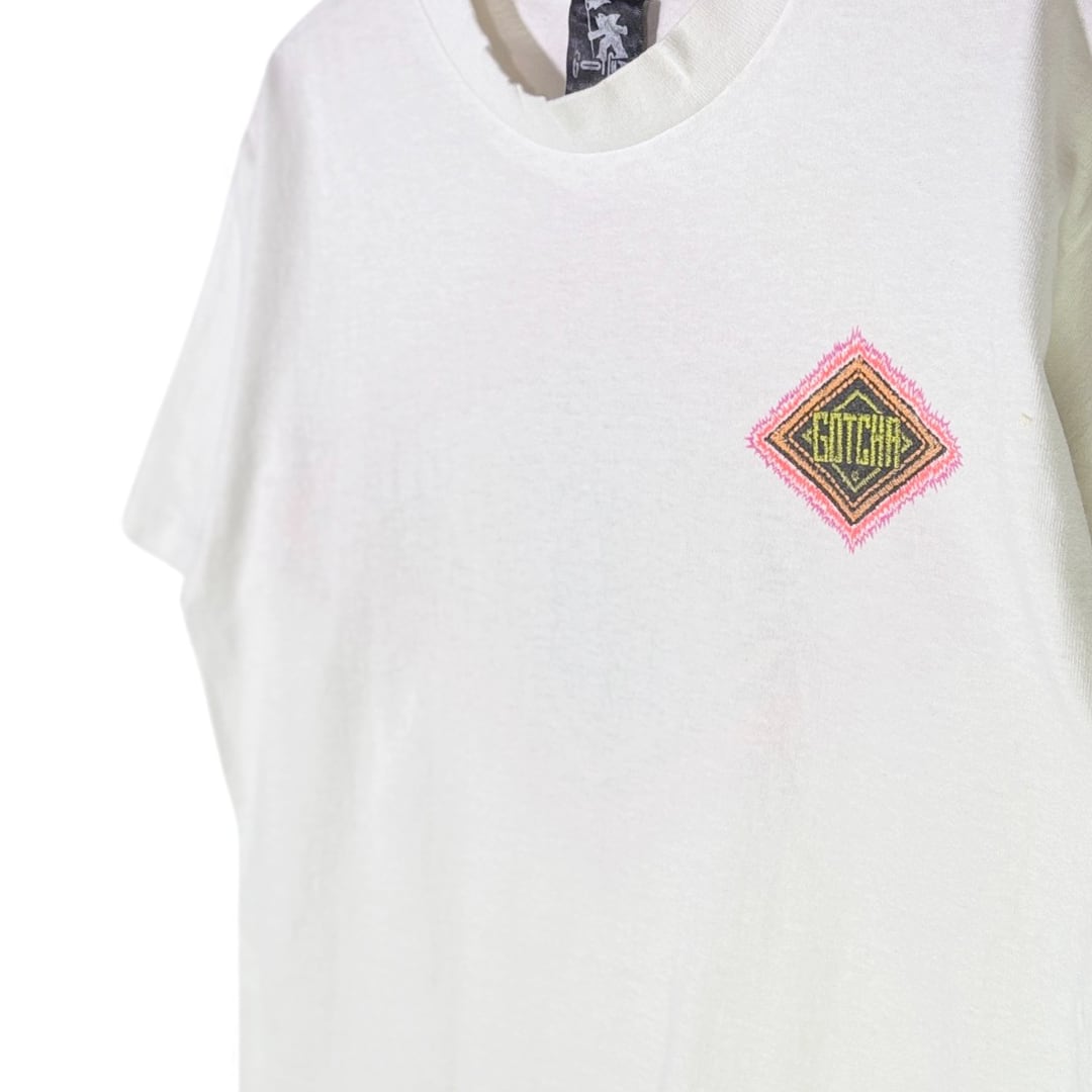 90s ゴッチャ USA製 ヴィンテージTシャツ サーフ ホワイト シングル