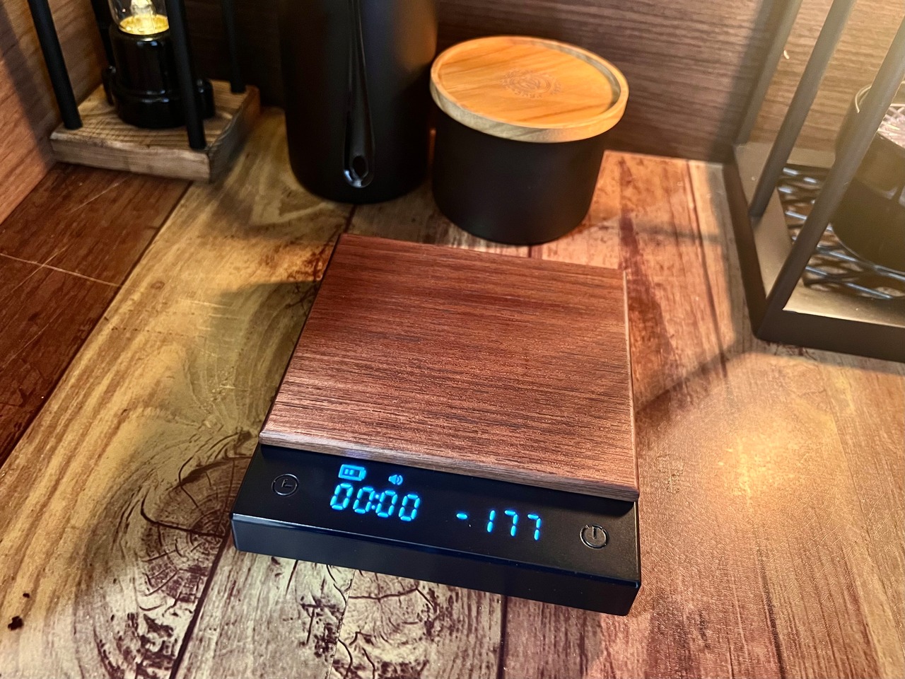 BREW SPOKE Scale Plate Wood top Walnut（TIMEMORE Brack mirror専用）