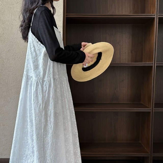 round neck sheer cut and sew top J00023