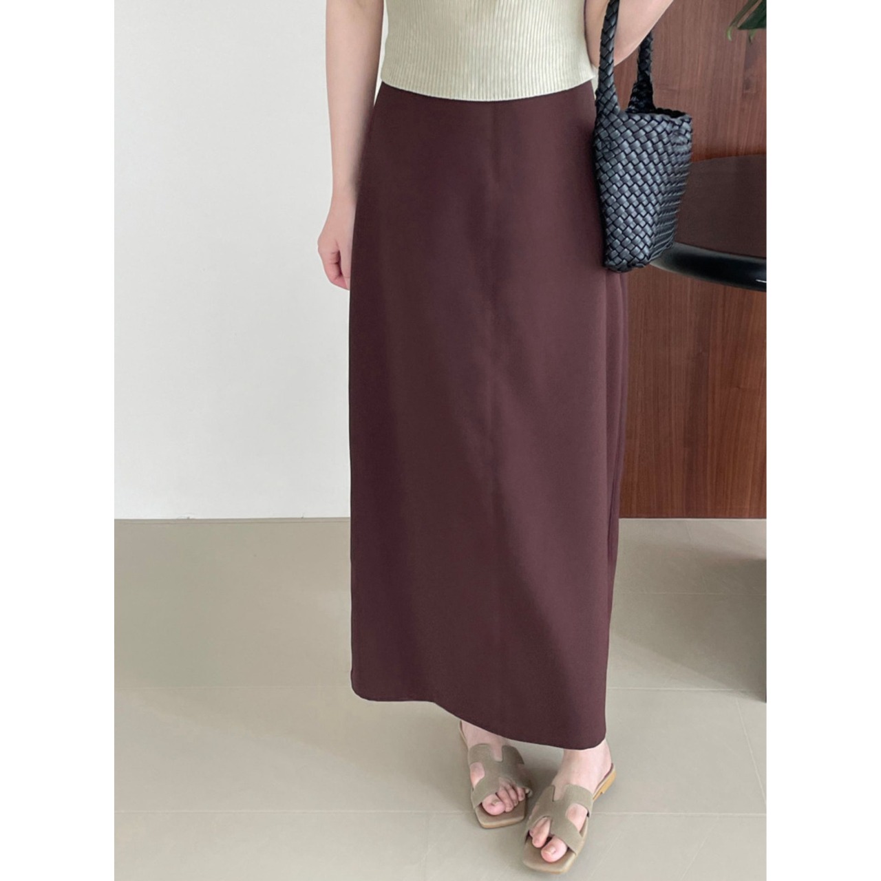 バック レースアップ ロングスカート 10262