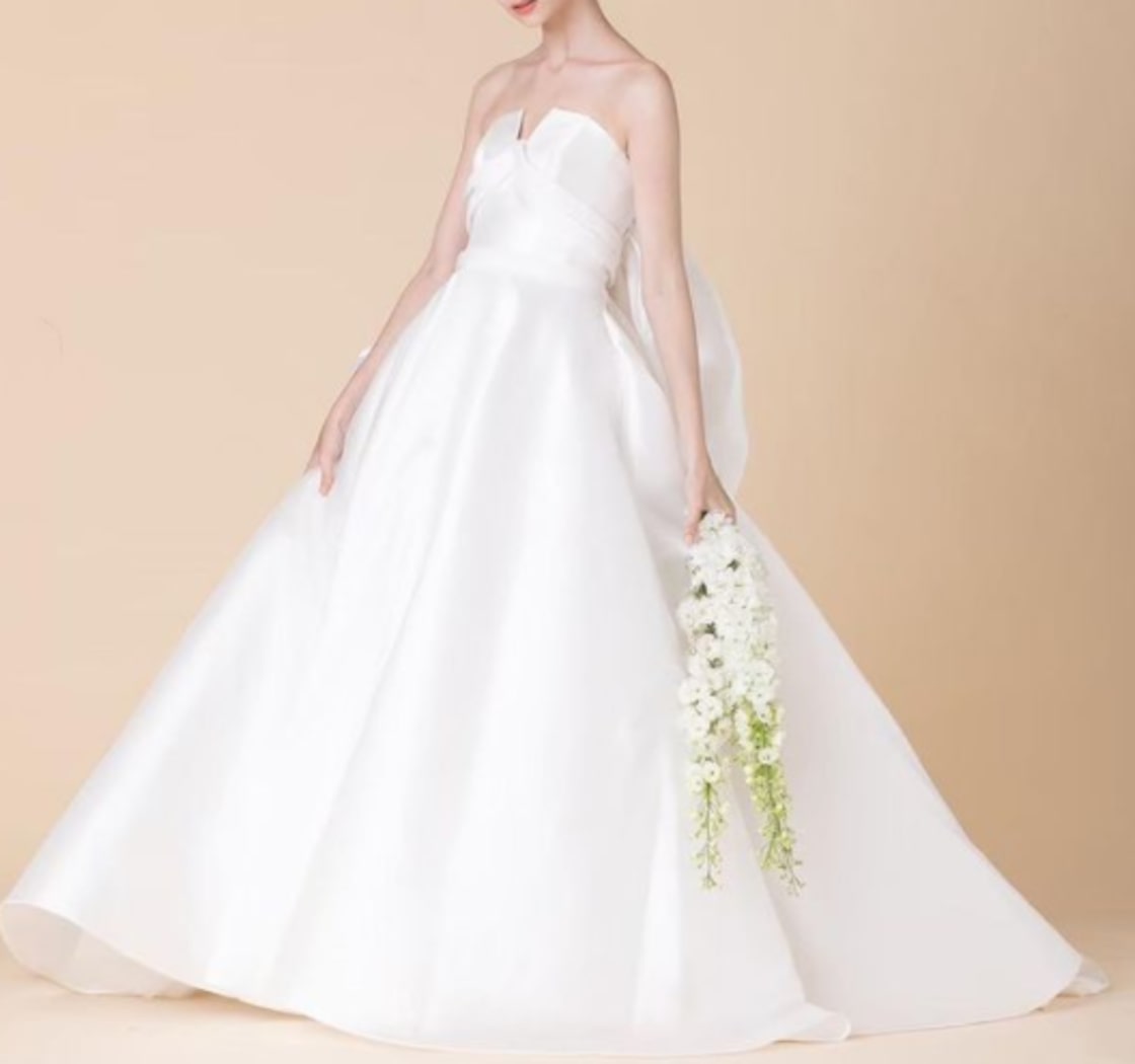 大人っぽい ウエディングドレス スタイリッシュ Aラインライン  