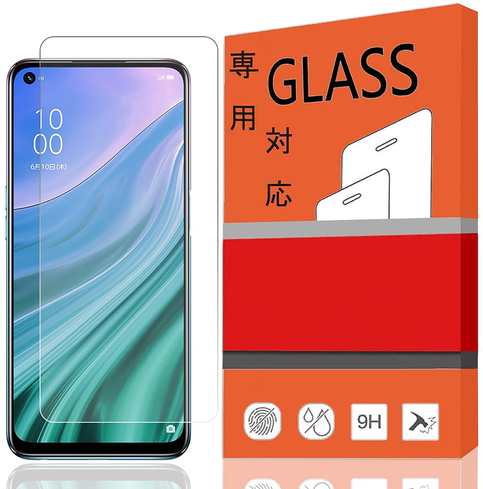 【努力特価】for OPPO A54 5G/au OPG02 フィルム 専用対応 ガラスフィルム 強化ガラス for OPPO A54 5G/au OPG02 液晶保護フィルム 硬度9H 高透過率 日本旭硝子素材AGC 気泡ゼロ 飛散防止処理保護フィルム