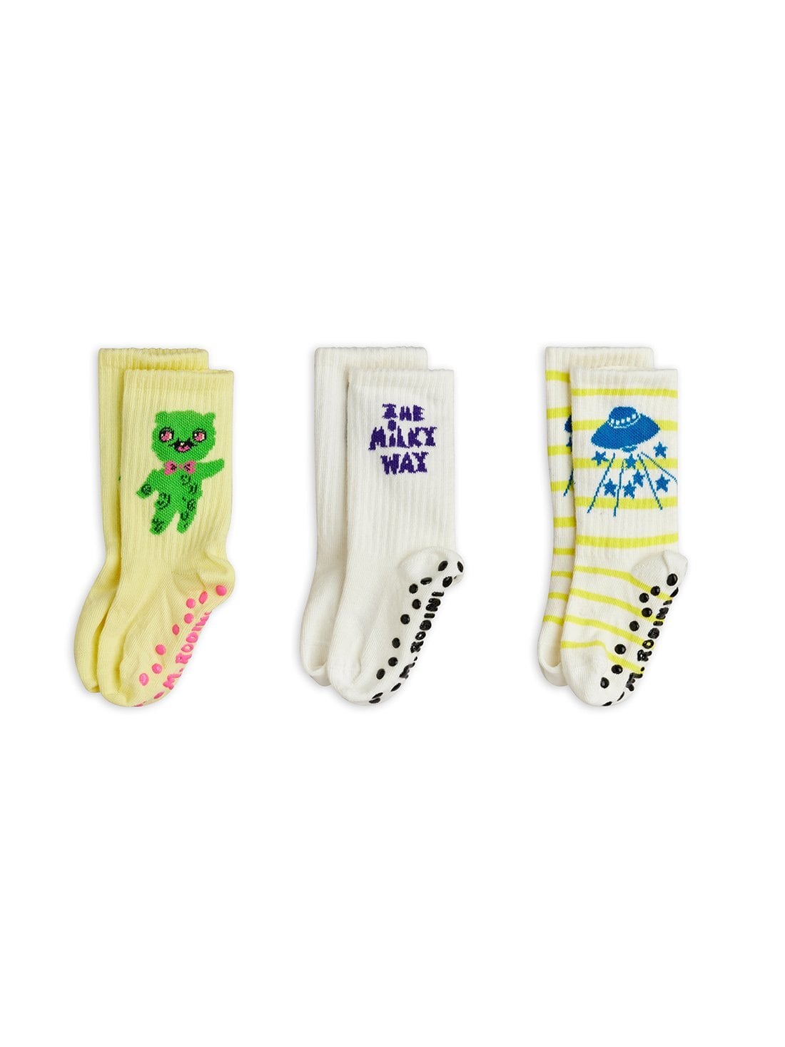 26SS】eLfinFolk(エルフィンフォルク)Stripe&logo High Socks ivory
