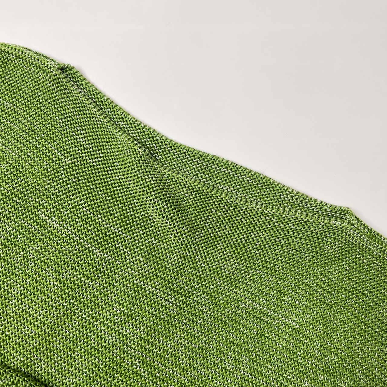 シルク混 HIROKO KOSHINO ヒロココシノ ラメ ノースリーブ ニット セーター 9/グリーン レディース