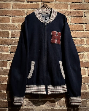 【Caka act3】“TOMMY HILFIGER” Wappen Design Zip Up Knit Jacket
