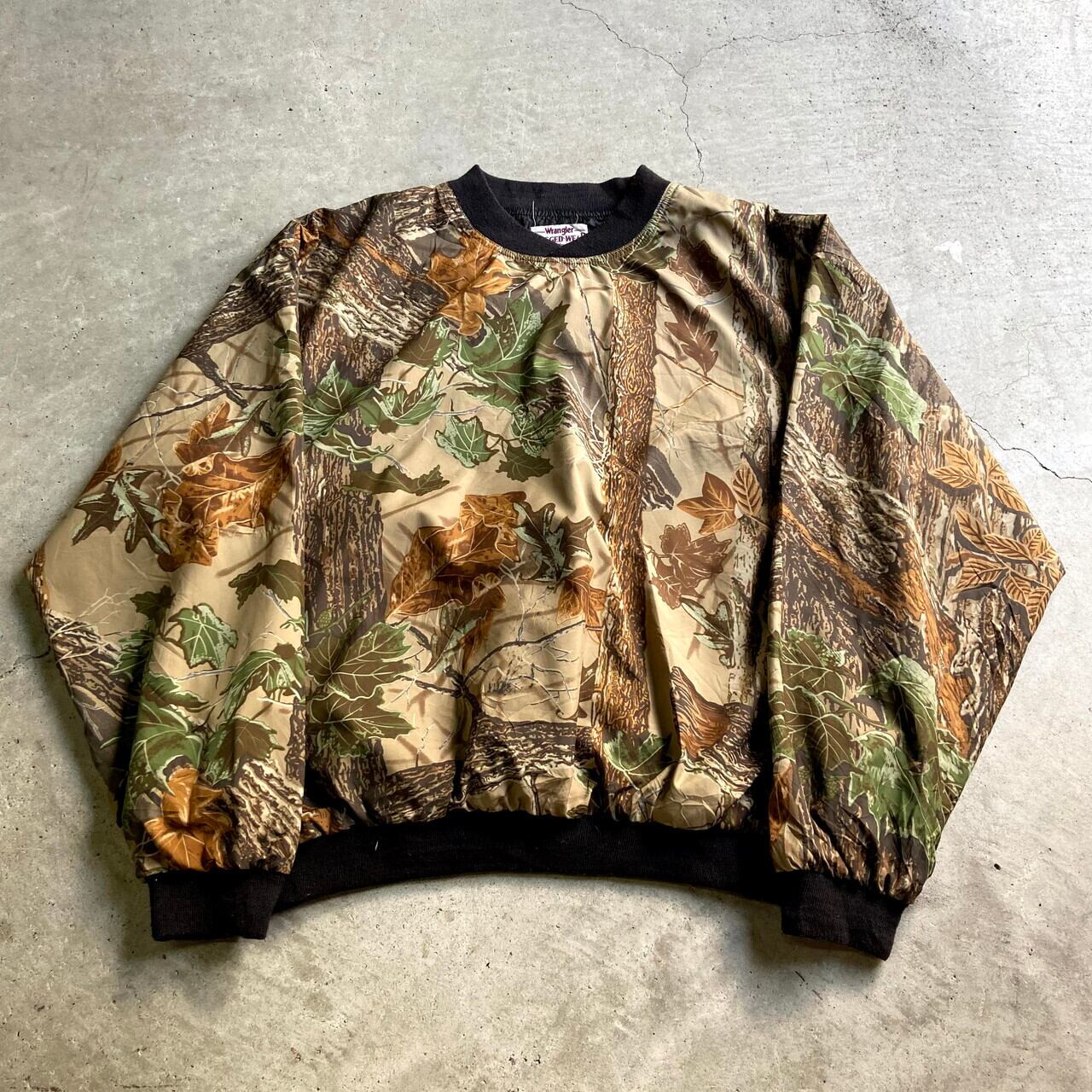 80年代 Wrangler ラングラー RUGGED WEAR 総柄 迷彩柄 ナイロン プル